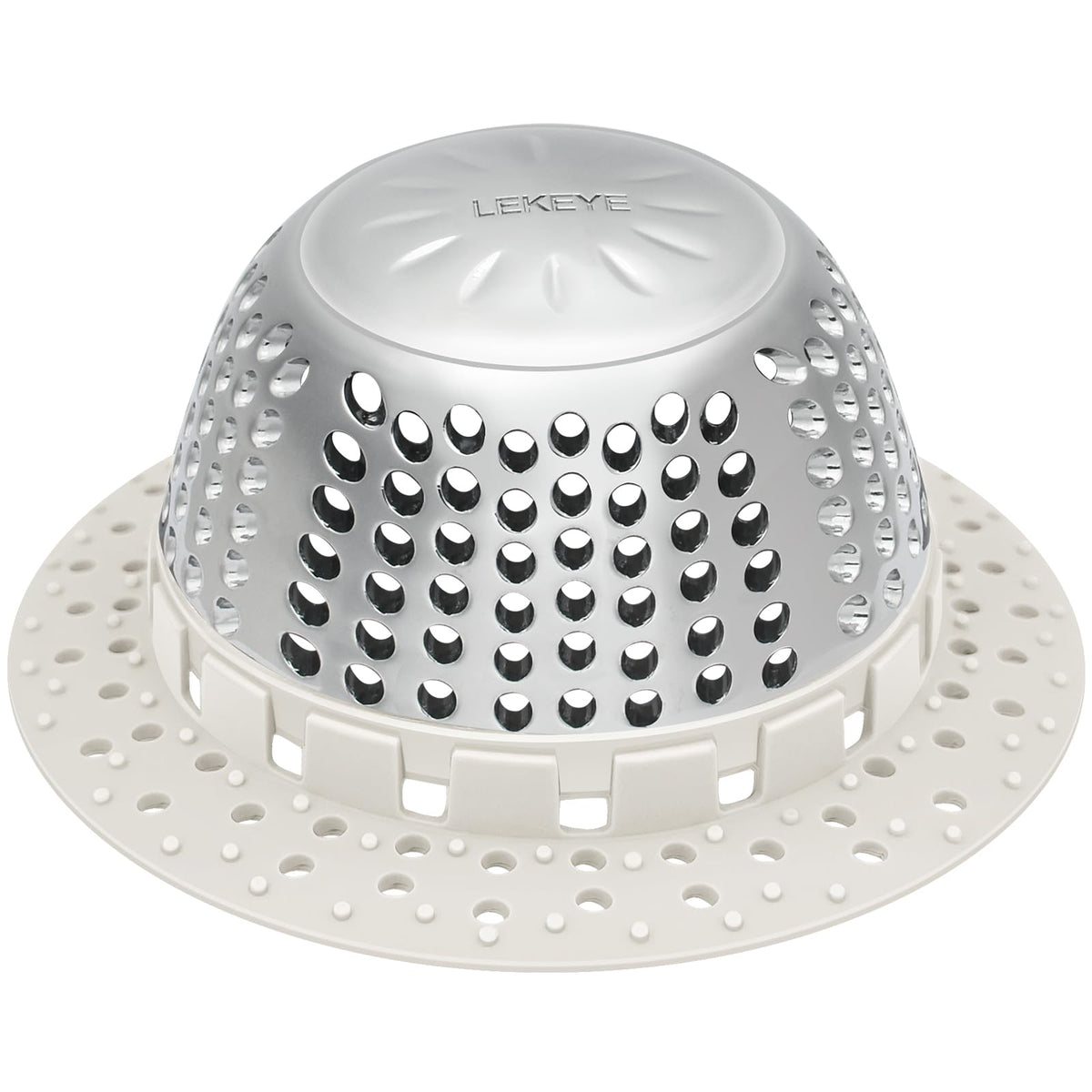 LEKEYE Drain Hair Catcher/Bathtub Drain Cover/Drain Protector for Pop-Up & Regular Drains(Patented Product)