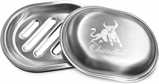 Chandler Stainless Steel Soap Dish, Brushed Nickel Draining Bar Holder
