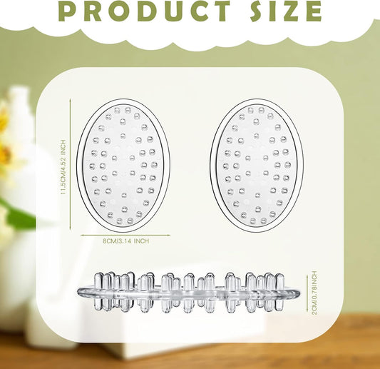 Maitys 10 Pcs Plastic Soap Dishes Non Slip Soap Saver Clear Bar Holder Tray with Holes for Shower Bathroom Kitchen Toilet Sink Counter Bath Tub Sponge 4.5 x 3 x 0.7 Inches