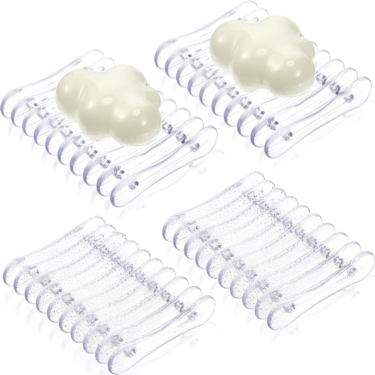 4 Self Draining Soap Dish, Plastic Bar Soap Holder & Saver for Shower Sink