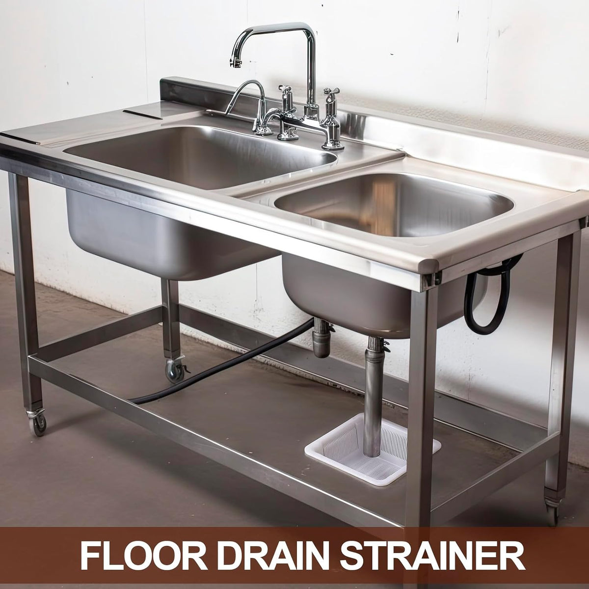 Tuanse 2 Pcs 8.5 x 8.5 x 3 Inch Floor Drain Strainer Sink Drain Covers