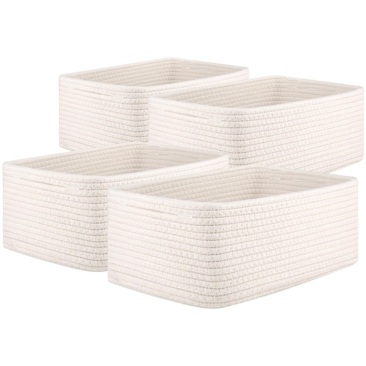 OIAHOMY 4 PACK 7L Storage Baskets for Organizing Storage Bins Brown