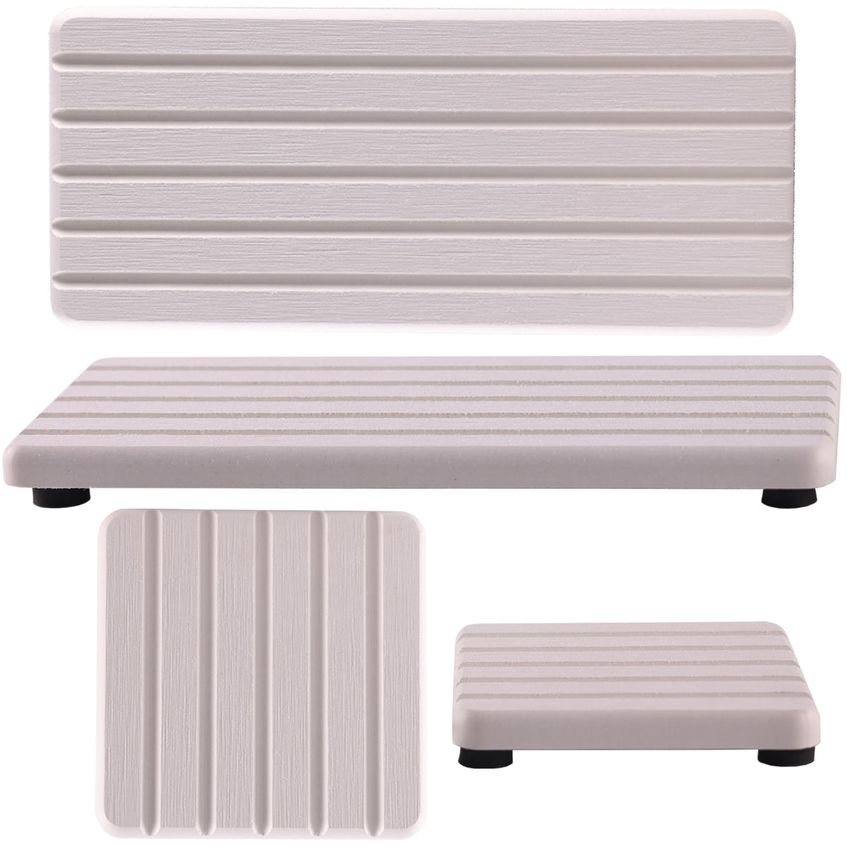 NiuYichee Set of 4 Water Absorbent Diatomite Coasters, Dish Soap Stone Tray