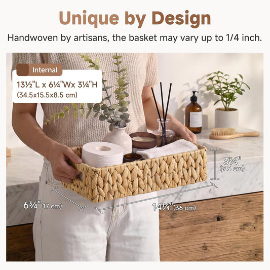 StorageWorks Toilet Paper Basket, Small Bathroom Basket Organizer