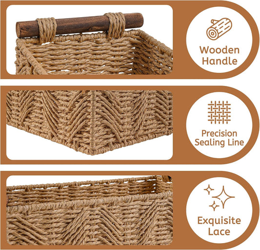 Toilet Paper Storage Basket for Bathroom Countertop Baskets for Organizing