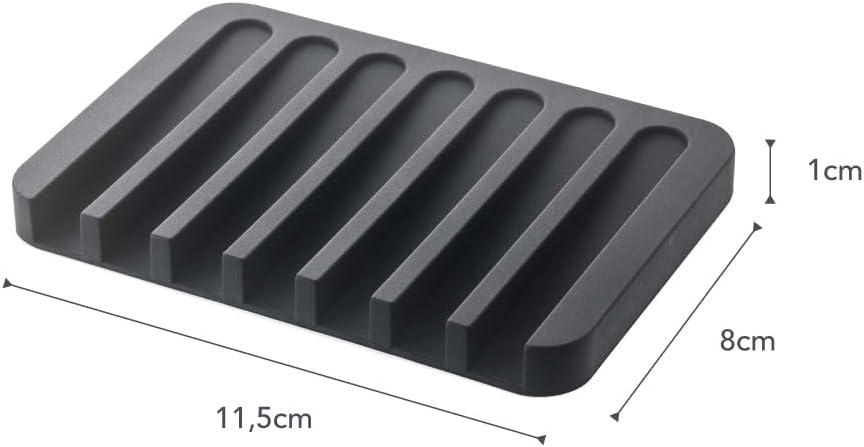 YAMAZAKI Home Flow Soap Tray - Silicone Holder Dish for Sink - Silicone