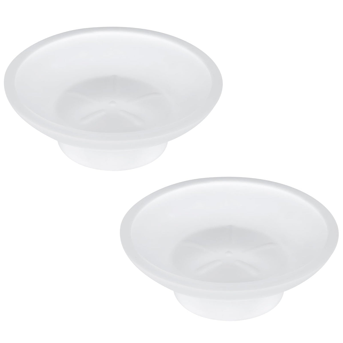 Aomasi Round Glass Soap Dishes for Bathroom Shower, 2 Pack, Transparent