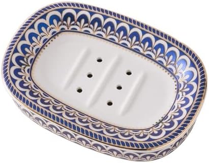 Self Draining Soap Dish, Double-Layer Bar Soap Tray(Style C)