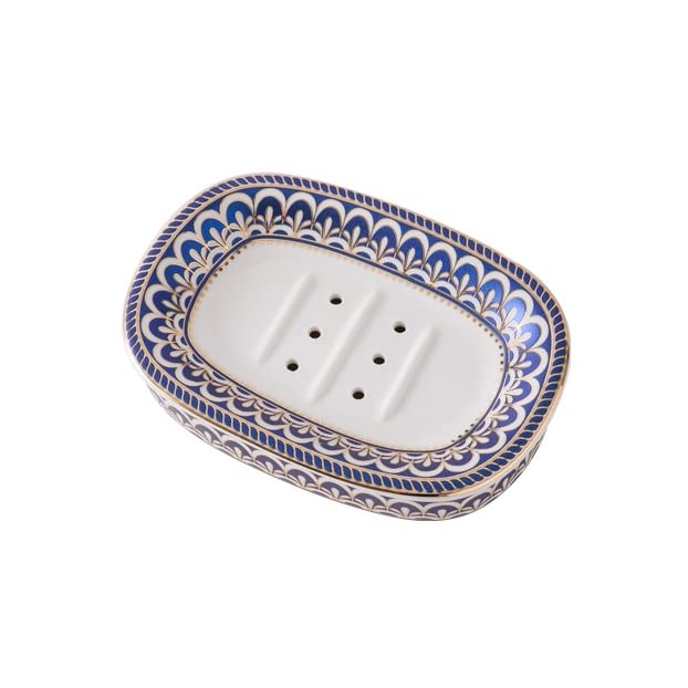 Self Draining Soap Dish, Double-Layer Bar Soap Tray(Style C)