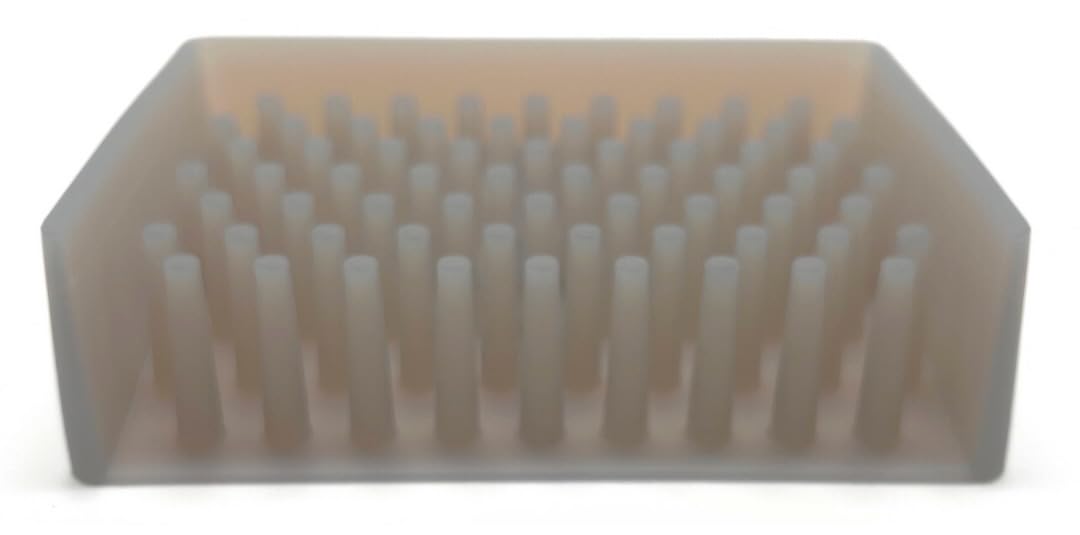 Silicone Draining Soap Dish, Floating Sloped Design, Universal Fit, Extra Thick (Clear White, 4.5"x3.5")