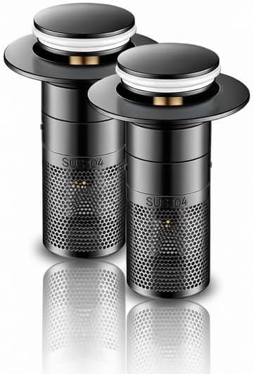 304 Stainless Steel Sink Strainer, Pop-Up Click Clack Basin Plug with Anti-Smell and Anti-Hair Filter, Tool-Free Installation, Universal for Bathroom Sinks
