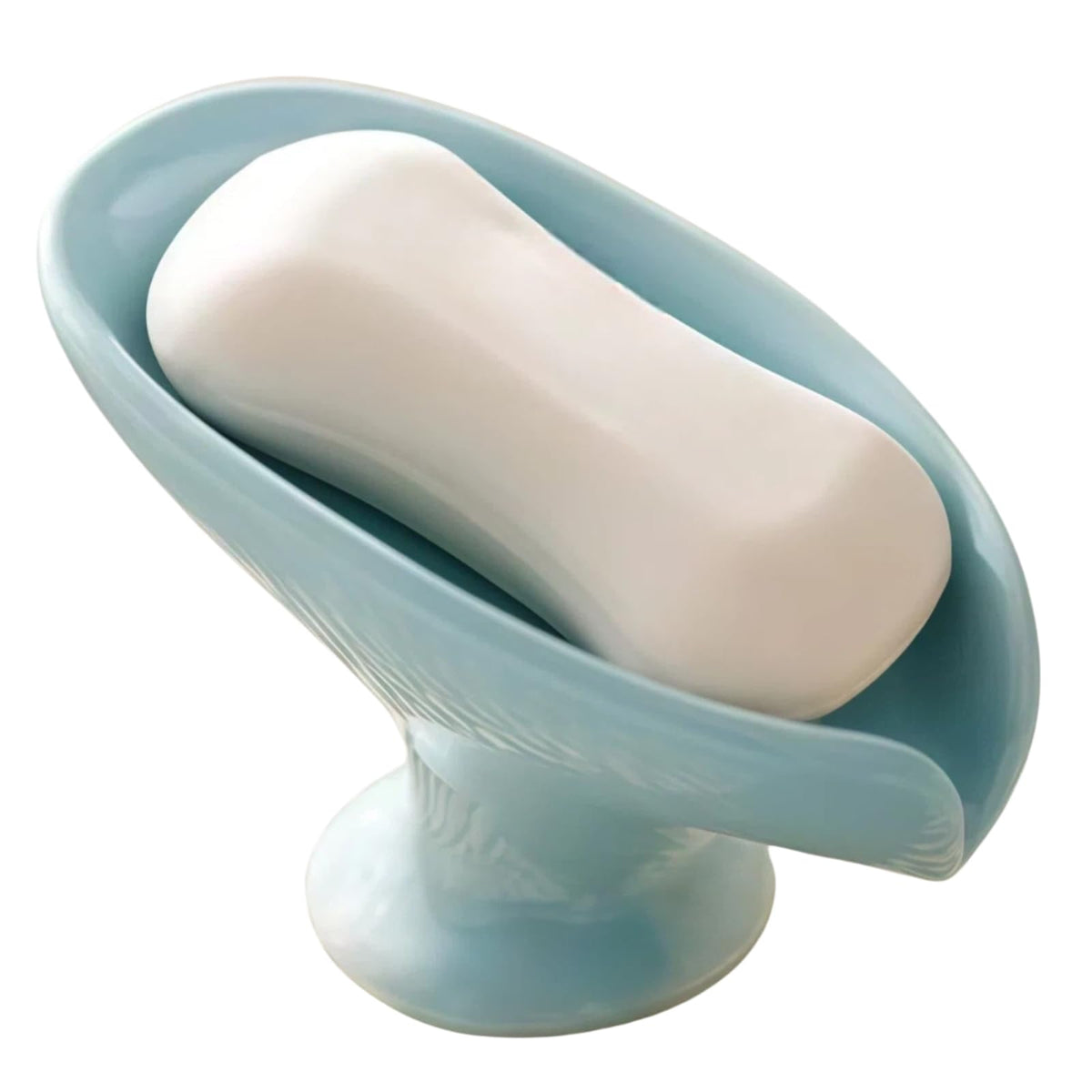 Bar Soap Holder, Soap Dish for Shower, Self Draining Soap Dish, Metallic Glossy Ceramic Soap Holder, Used for Sinks, Bathrooms, Showers,Kitchens (Golden)