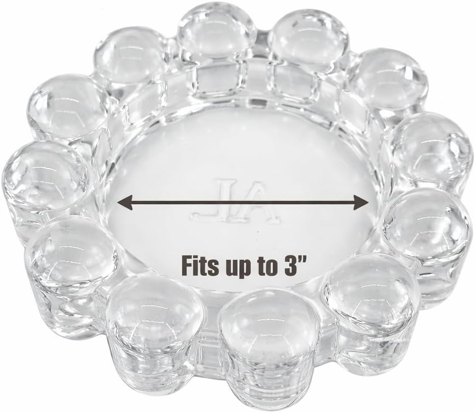 Alice Lane Home Collection Original Clear Glass Small Bubble Candle Dish