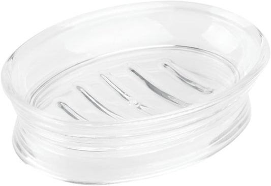iDesign Soap Dish for Bathroom Sink or Countertop - Clear