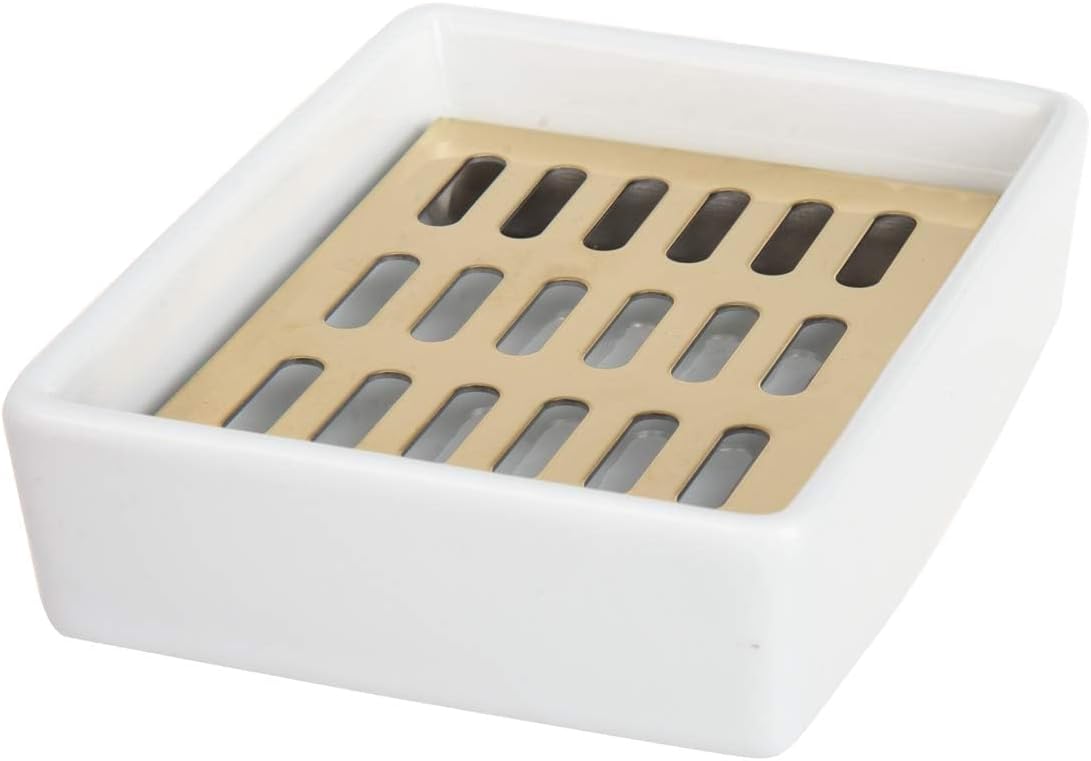 IMEEA Gold Soap Dish SUS304 Stainless Steel Soap Holder for Bathroom