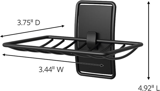 Command Soap Dish, Matte Black, 1 Holder, 2 Strips