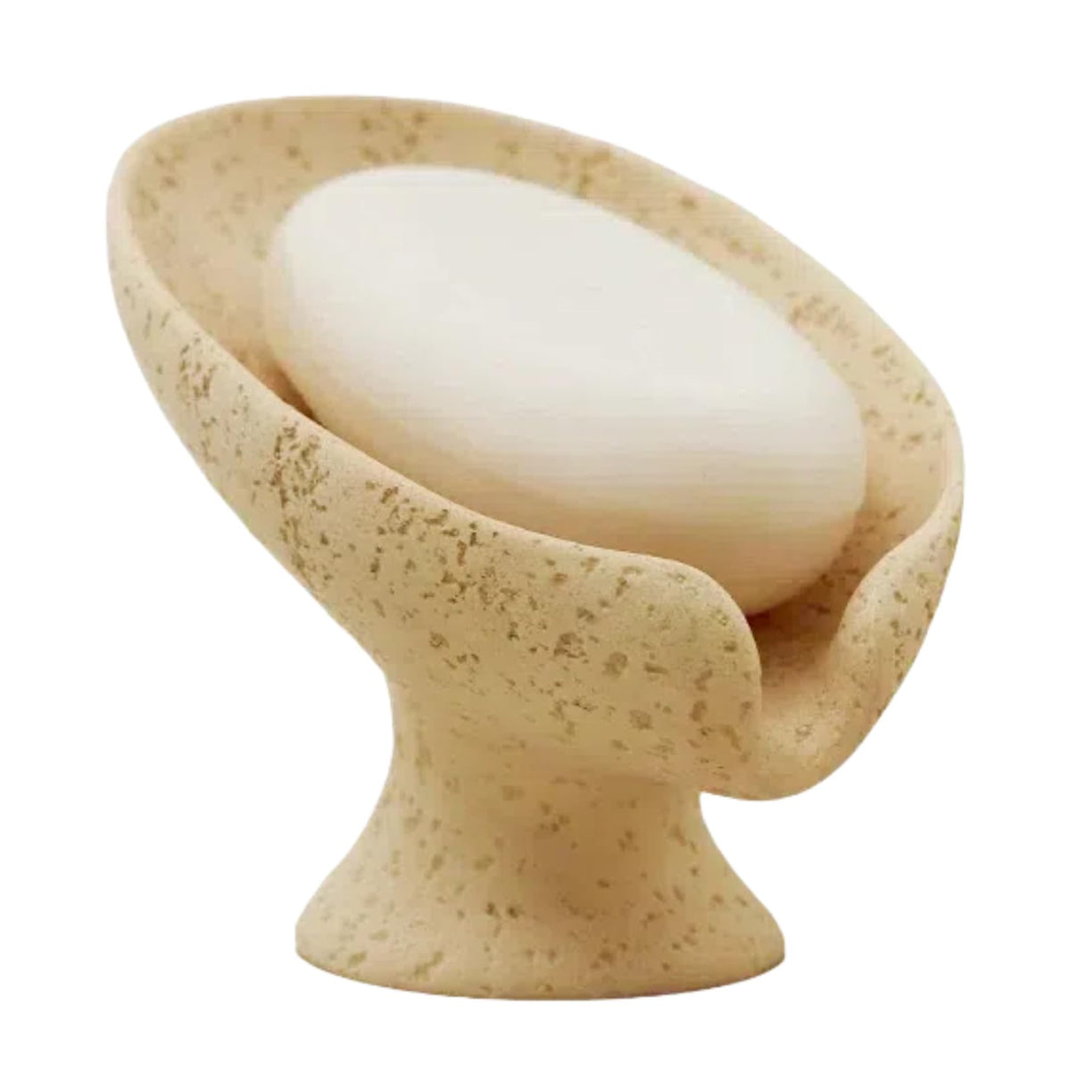 Bar Soap Holder, Soap Dish for Shower, Self Draining Soap Dish, Metallic Glossy Ceramic Soap Holder, Used for Sinks, Bathrooms, Showers,Kitchens (Golden)
