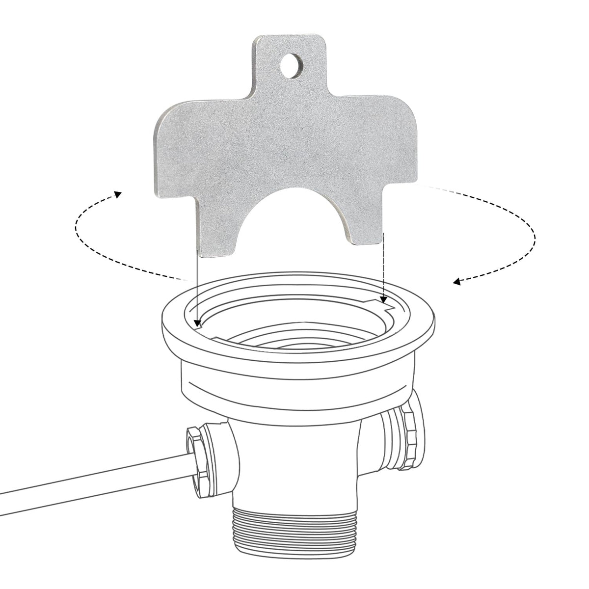 3-1/2" Flat Strainer for Commercial Sink Waste Valve Lever Drain