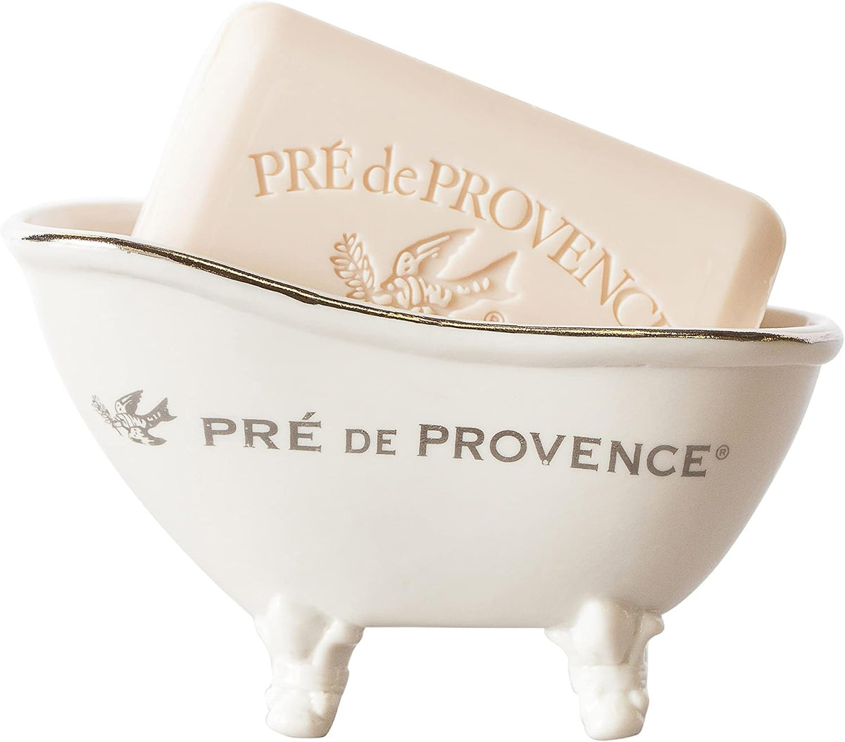 Pre de Provence with a White-Washed Terracotta Finish Soap Dish, 8.8 Ounce (Pack of 1)