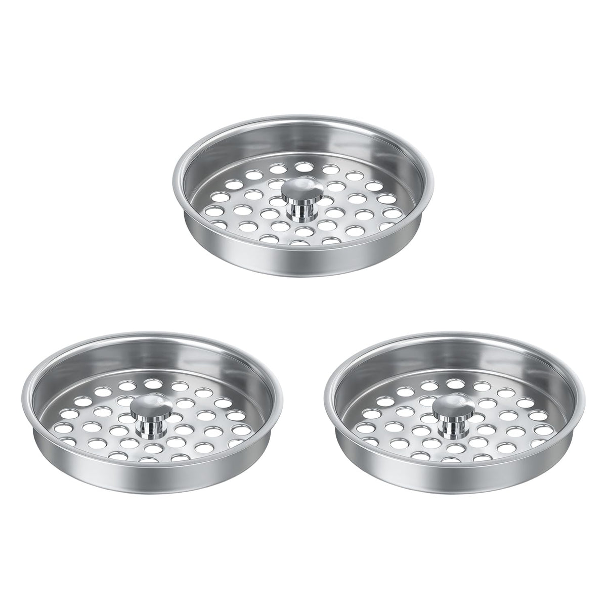 Commercial-Grade Garbage Disposal Basket Strainer Cover, Large Drain Holes