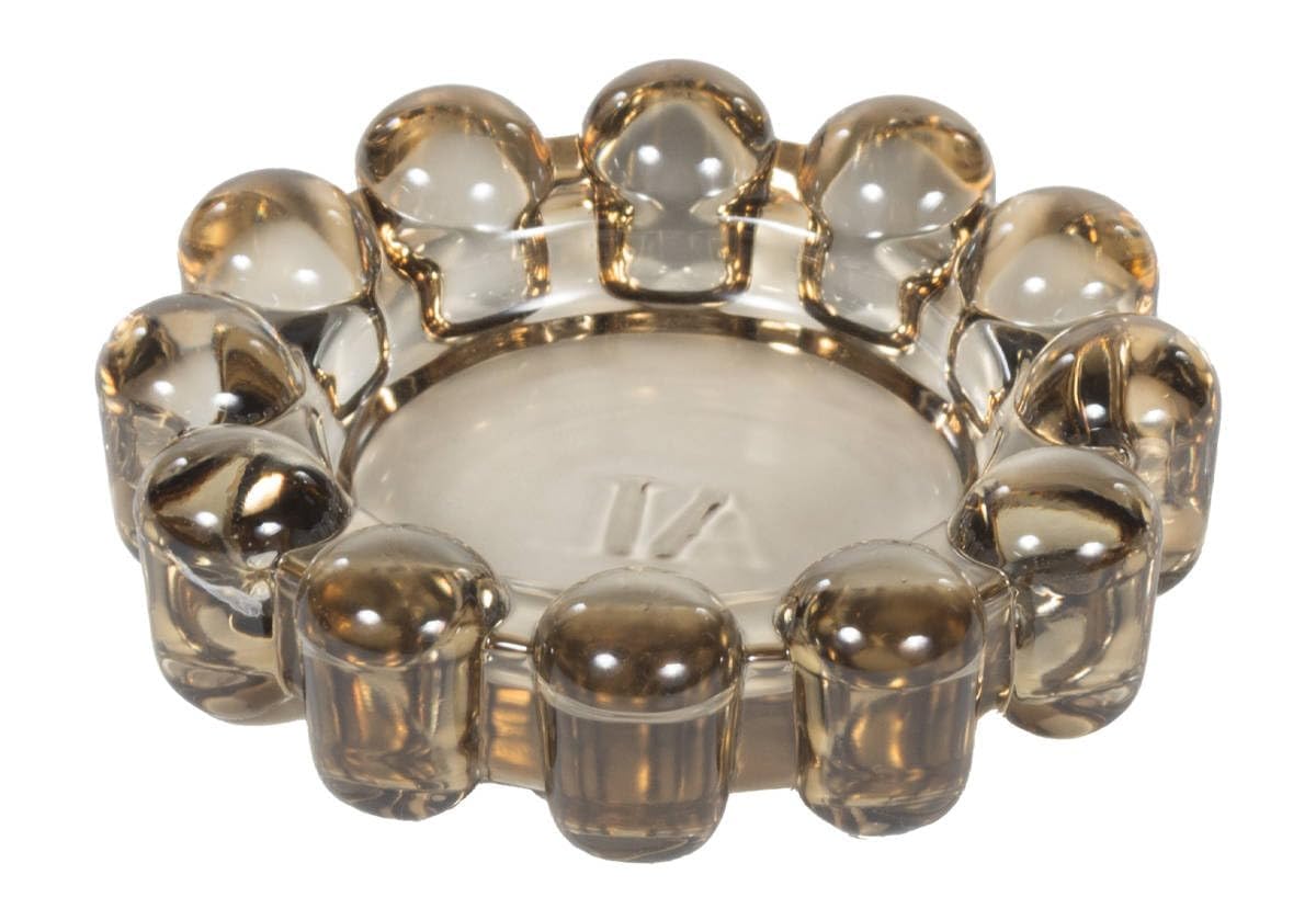 Alice Lane Home Collection Original Clear Glass Small Bubble Candle Dish