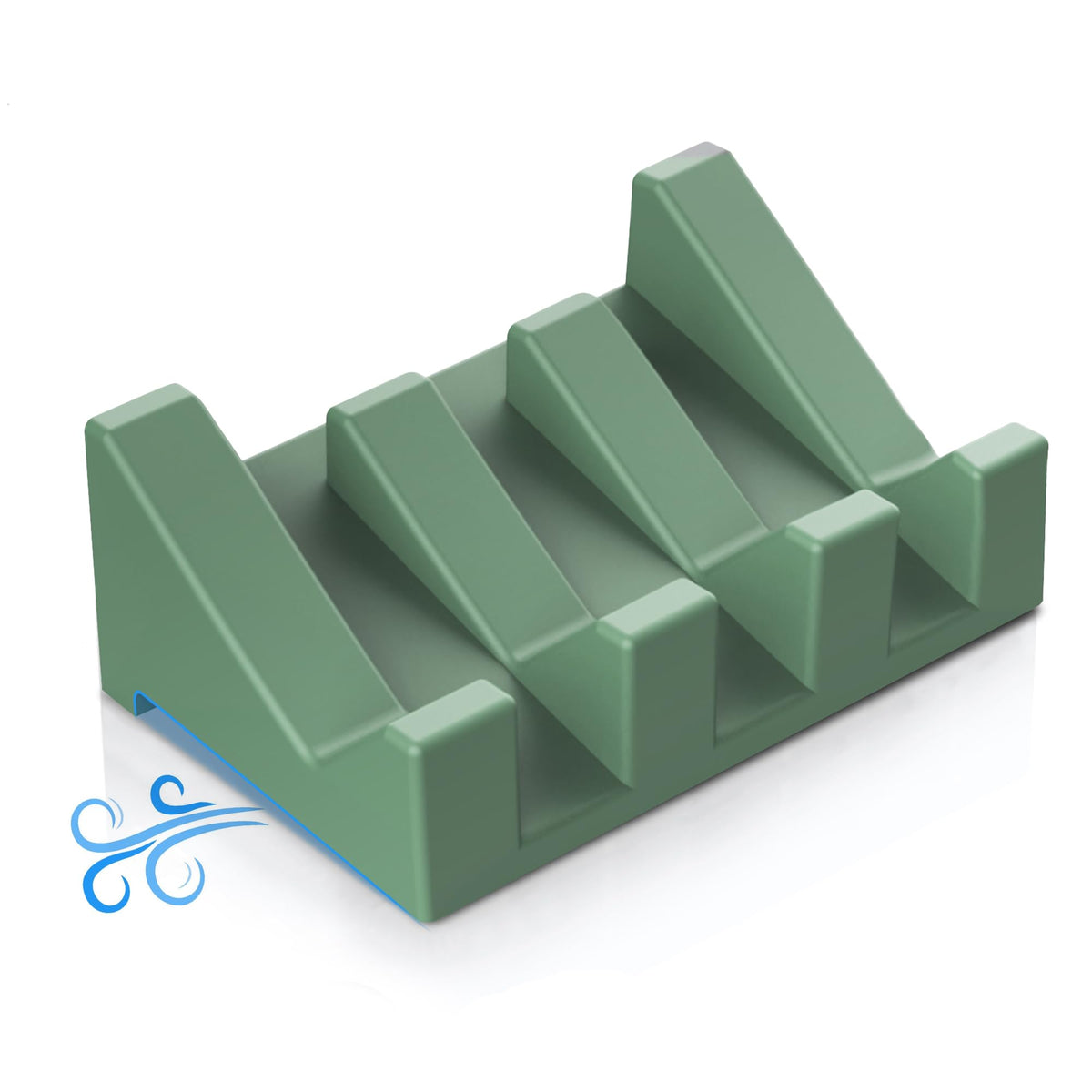 Silicone Soap Dish,3PCS Self Draining Bar Soap Holder,Dark Gray