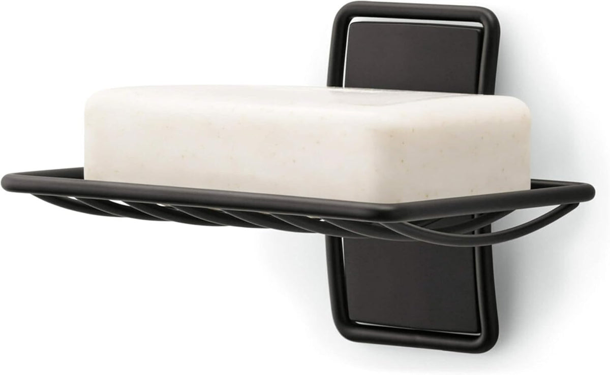 Command Soap Dish, Matte Black, 1 Holder, 2 Strips