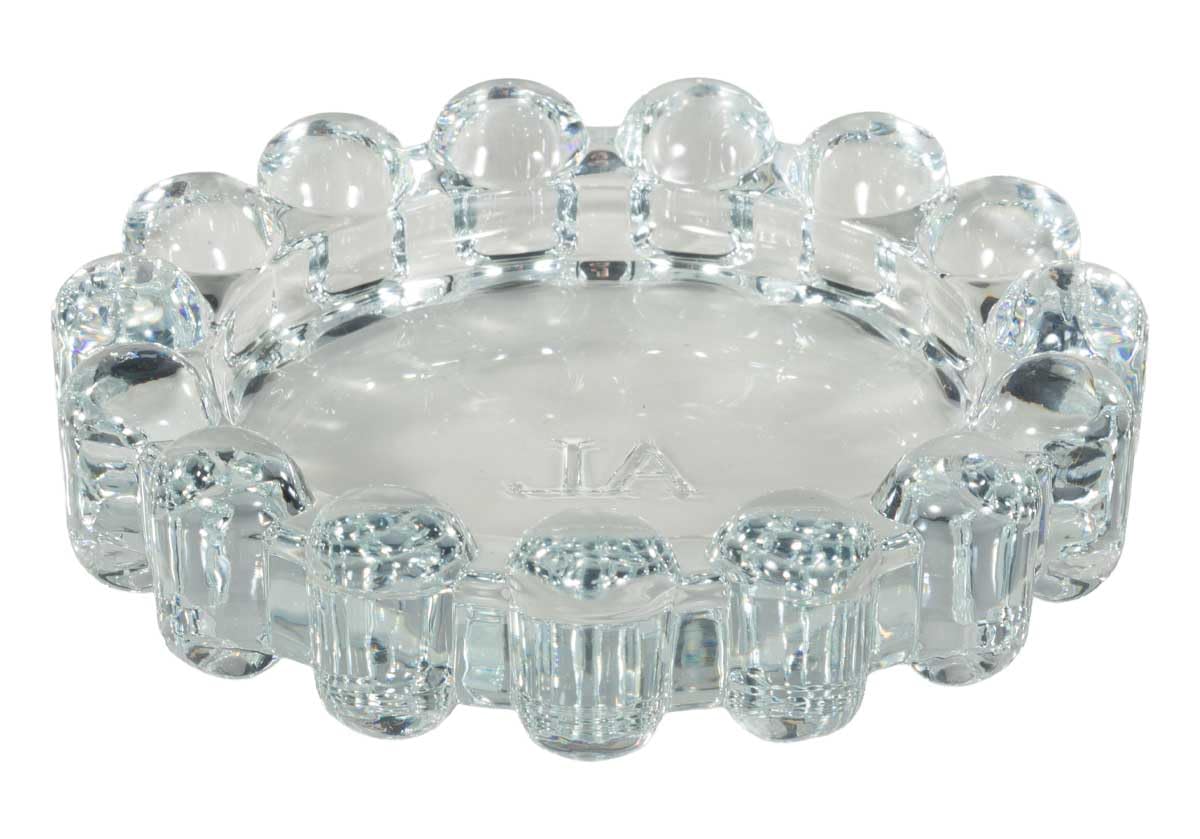 Alice Lane Home Collection Original Clear Glass Small Bubble Candle Dish