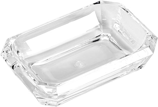 WAIT FLY Acrylic Soap Holder Bathroom Balcony Laundry Pool Decorative Soap Dish-Transparent-1 PCS