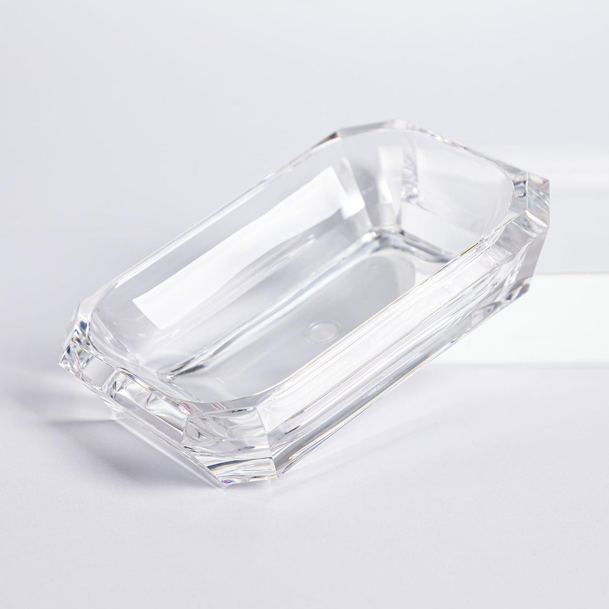 WAIT FLY Acrylic Soap Holder Bathroom Balcony Laundry Pool Decorative Soap Dish-Transparent-1 PCS