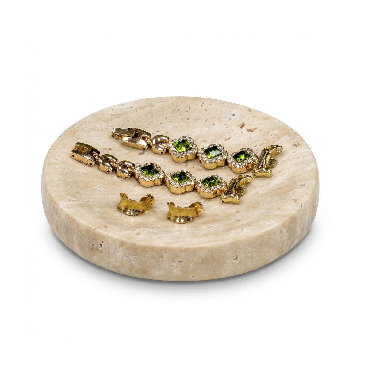 Natural Marble Soap Dish, Rectangle Emperador Dark Jewelry Dish