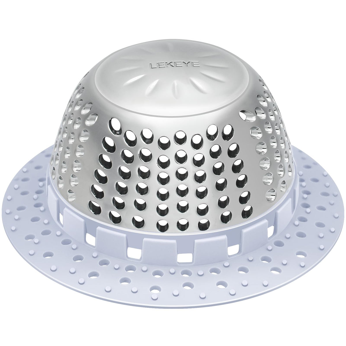 LEKEYE Drain Hair Catcher/Bathtub Drain Cover/Drain Protector for Pop-Up & Regular Drains(Patented Product)