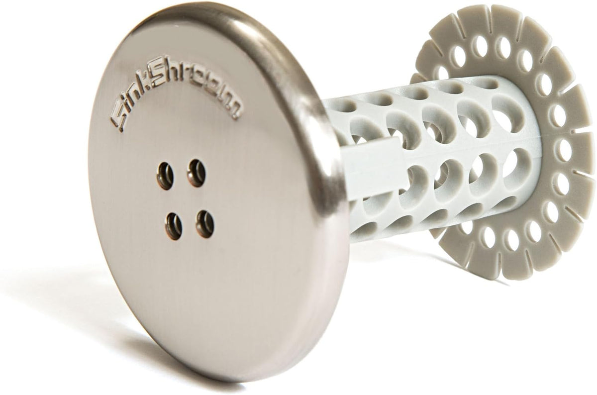 SinkShroom Revolutionary Bathroom Sink Drain Protector Hair Catcher, Strainer, Snare, Nickel Edition