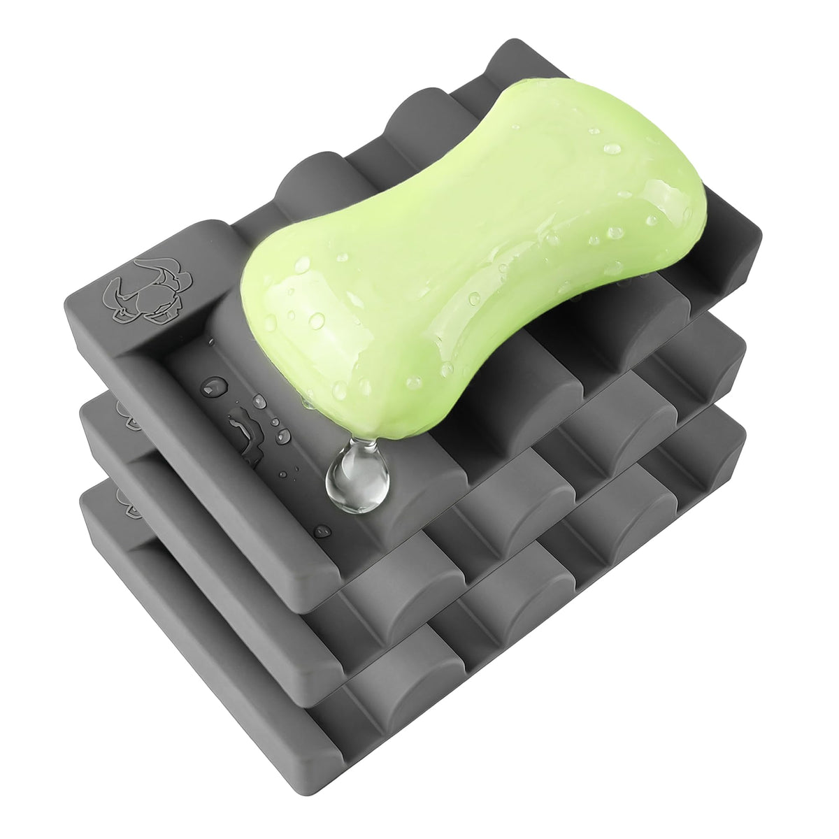 Silicone Soap Dish,Self Draining Soap Holder Perfect for Shower,Bathroom Sink,Kitchen Sink & Travel,Non-Slip Bar Soap Holder Extend Soap Life,Keep Soap Bars Dry & Easy Cleaning Black-2Pcs