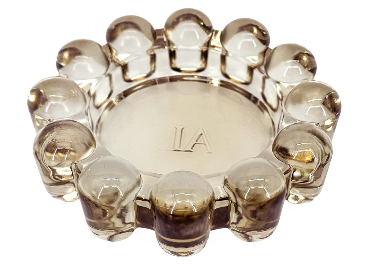 Alice Lane Home Collection Original Clear Glass Small Bubble Candle Dish