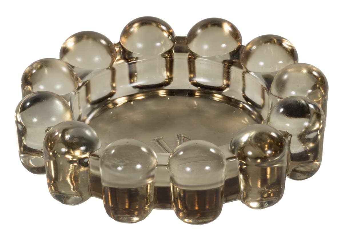 Alice Lane Home Collection Original Clear Glass Small Bubble Candle Dish