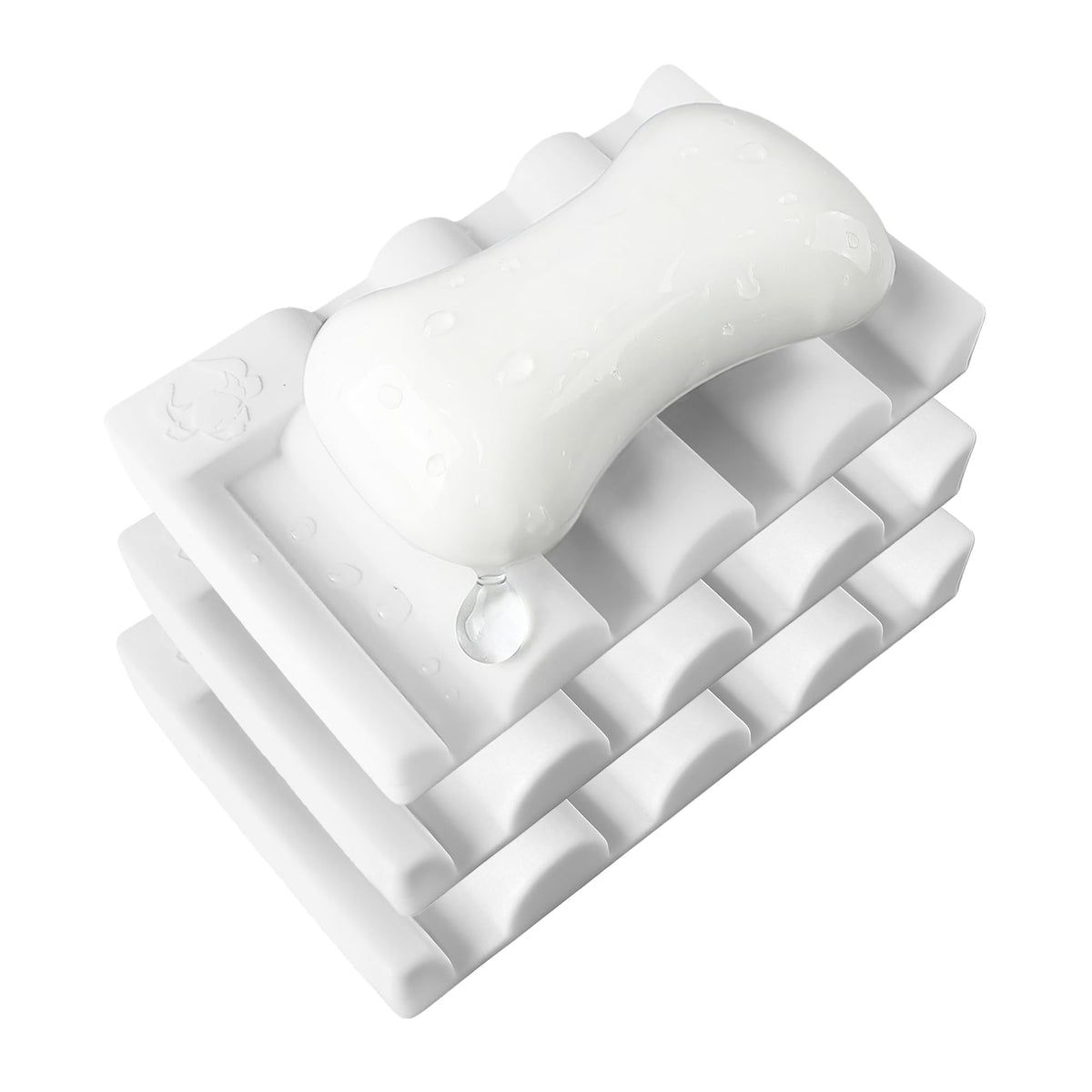 Silicone Soap Dish,Self Draining Soap Holder Perfect for Shower,Bathroom Sink,Kitchen Sink & Travel,Non-Slip Bar Soap Holder Extend Soap Life,Keep Soap Bars Dry & Easy Cleaning Black-2Pcs
