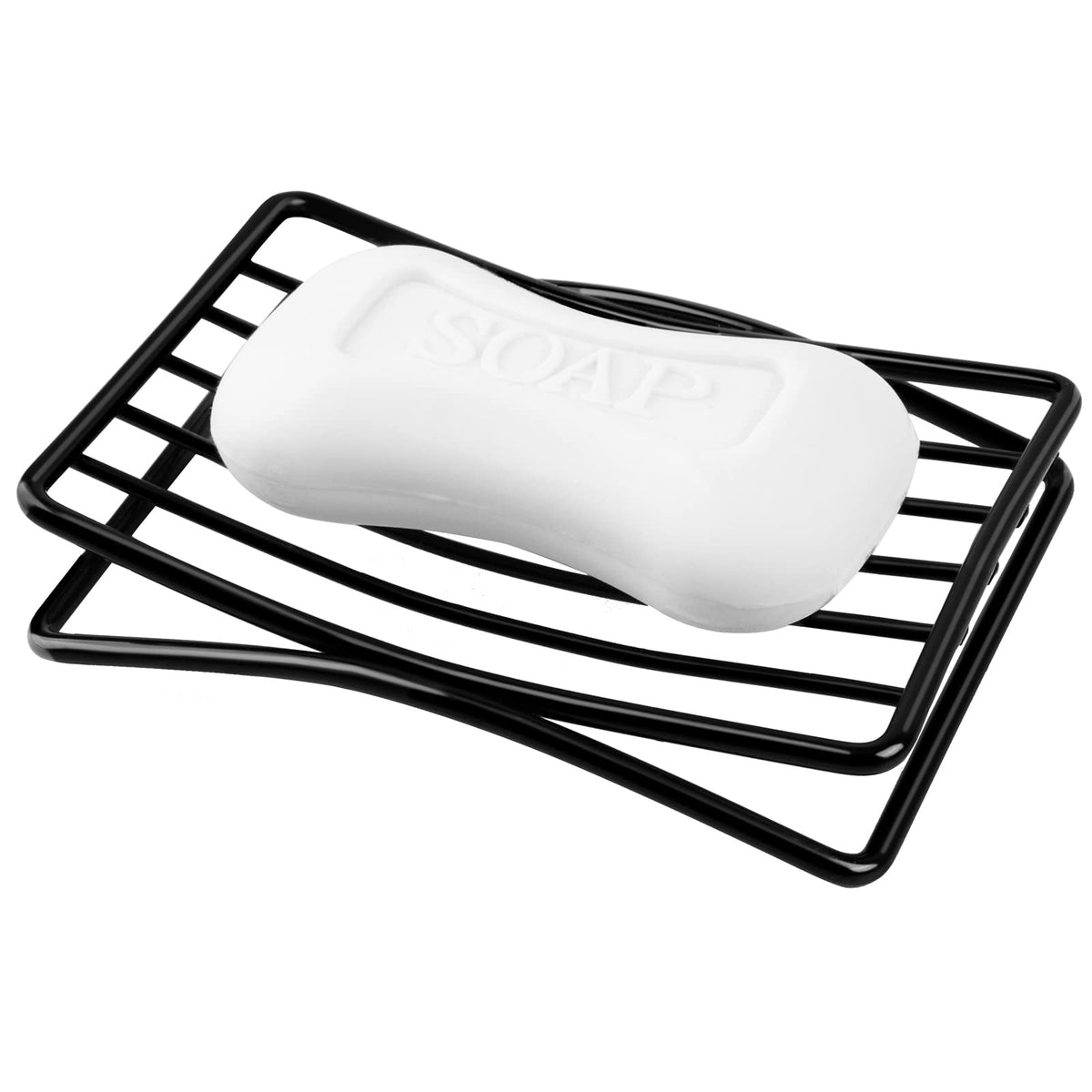 Bar Soap Dish Holder for Shower Bathroom Stainless Steel Rust Proof Self Draining, Chrome-2 Pack