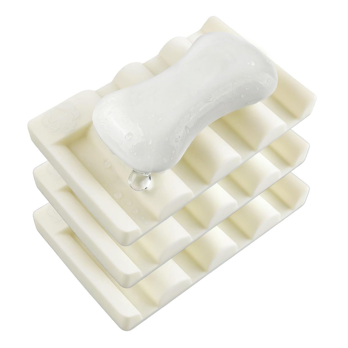 Silicone Soap Dish,Self Draining Soap Holder Perfect for Shower,Bathroom Sink,Kitchen Sink & Travel,Non-Slip Bar Soap Holder Extend Soap Life,Keep Soap Bars Dry & Easy Cleaning Black-2Pcs