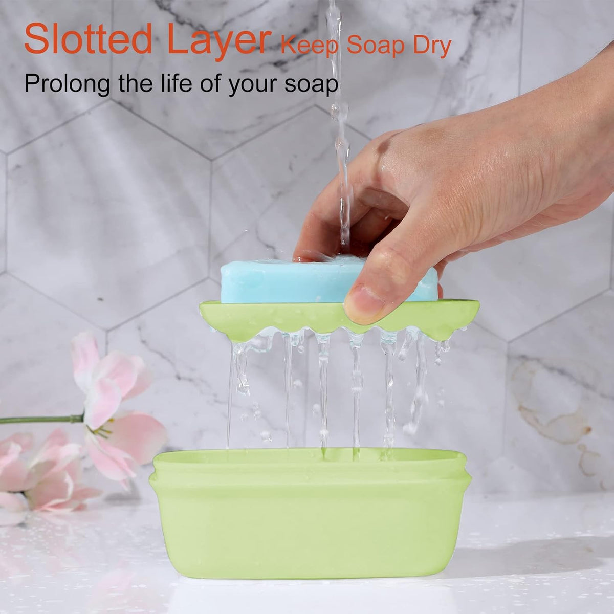 Quatish 4 Pack Travel Soap Case Leakproof, Portable Travel Bar Soap Holder Container with Lid for Camping, Gym, Multicolor