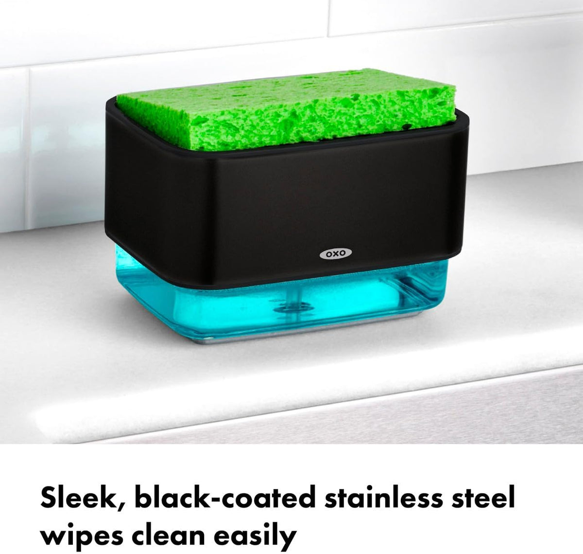 OXO Good Grips Soap Dispensing Sponge Holder - Matte Black