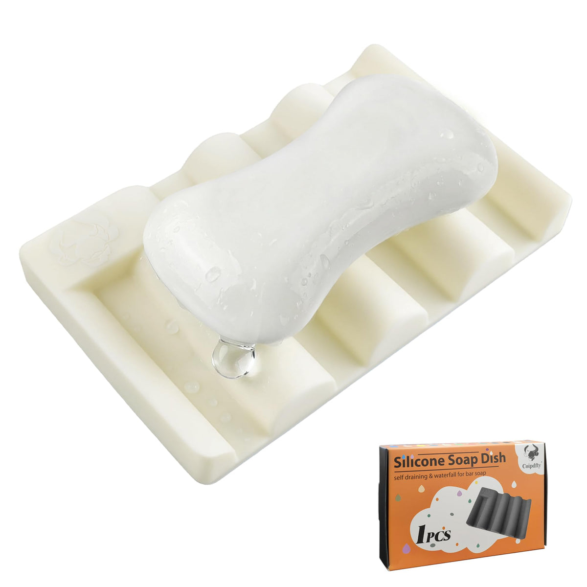 Silicone Soap Dish,Self Draining Soap Holder Perfect for Shower,Bathroom Sink,Kitchen Sink & Travel,Non-Slip Bar Soap Holder Extend Soap Life,Keep Soap Bars Dry & Easy Cleaning Black-2Pcs