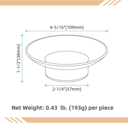 Aomasi Round Glass Soap Dishes for Bathroom Shower, 2 Pack, Transparent