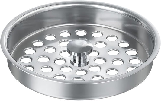 Commercial-Grade Garbage Disposal Basket Strainer Cover, Large Drain Holes