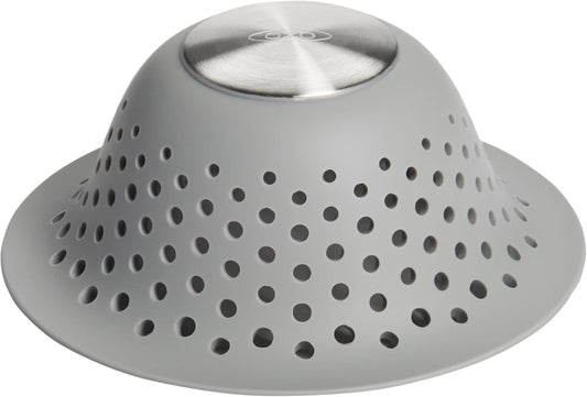 OXO Good Grips Silicone Shower & Tub Drain Protector, Hair Drain Catcher