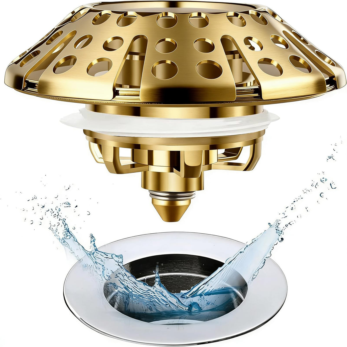 AzWzz Tub Stopper Bathtub Drain Stopper Plug, Pop Up Tub Drain Hair Catcher