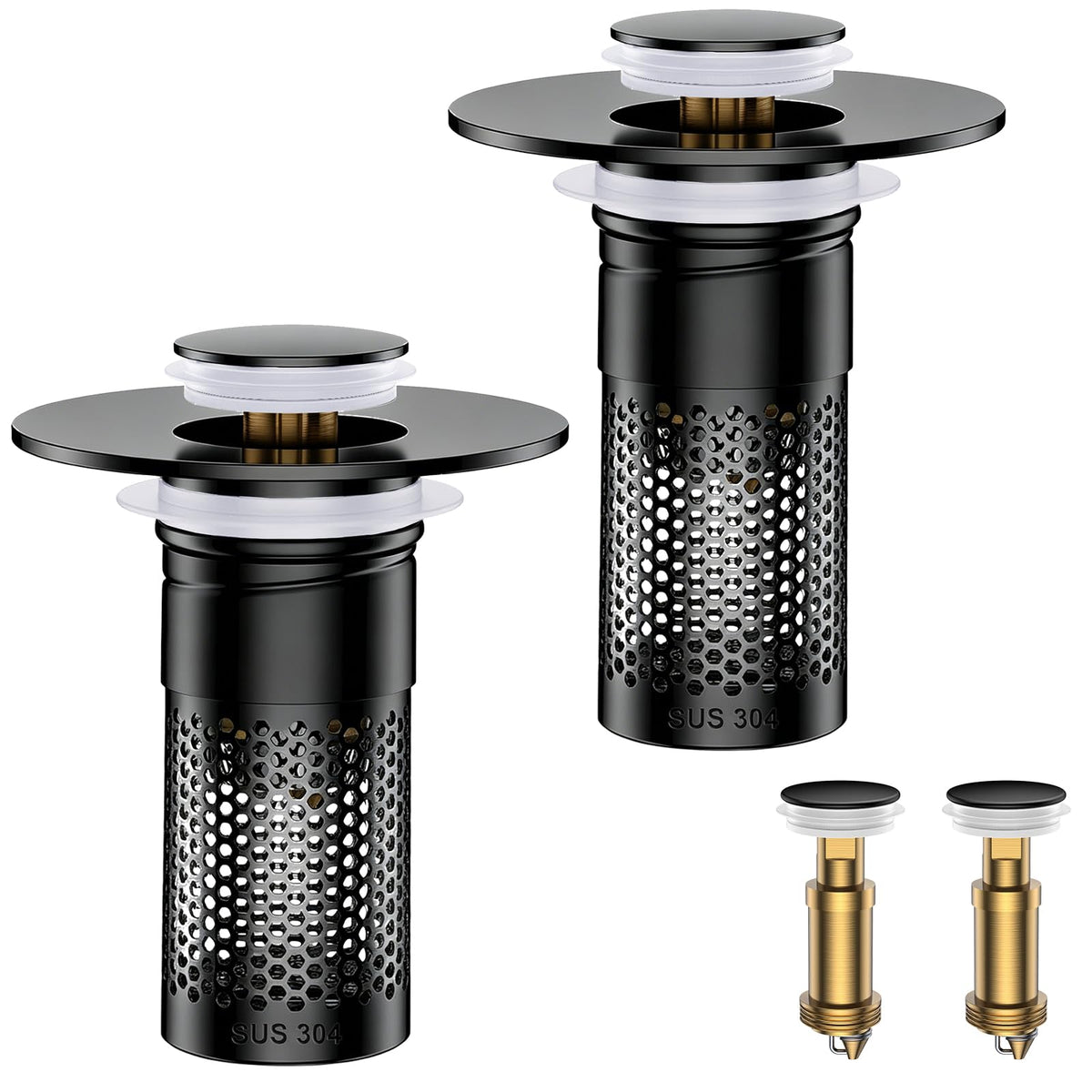Bathroom Sink Drain Strainer,Universal Pop-Up Sink Stopper Hair Catcher