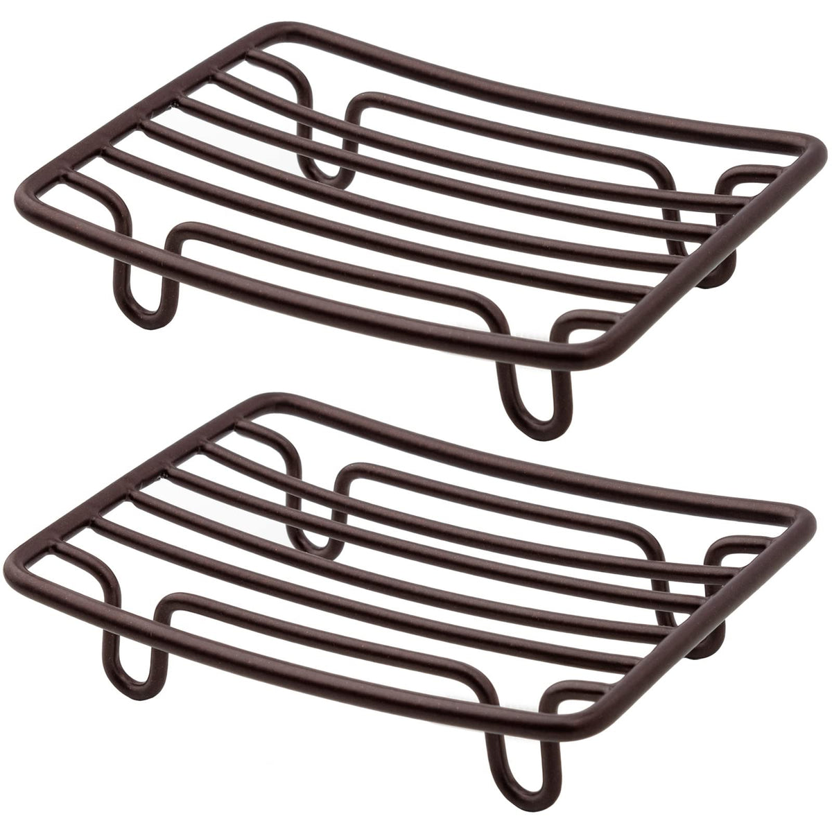 Bar Soap Dish Holder for Shower Bathroom Stainless Steel Rust Proof Self Draining, Chrome-2 Pack