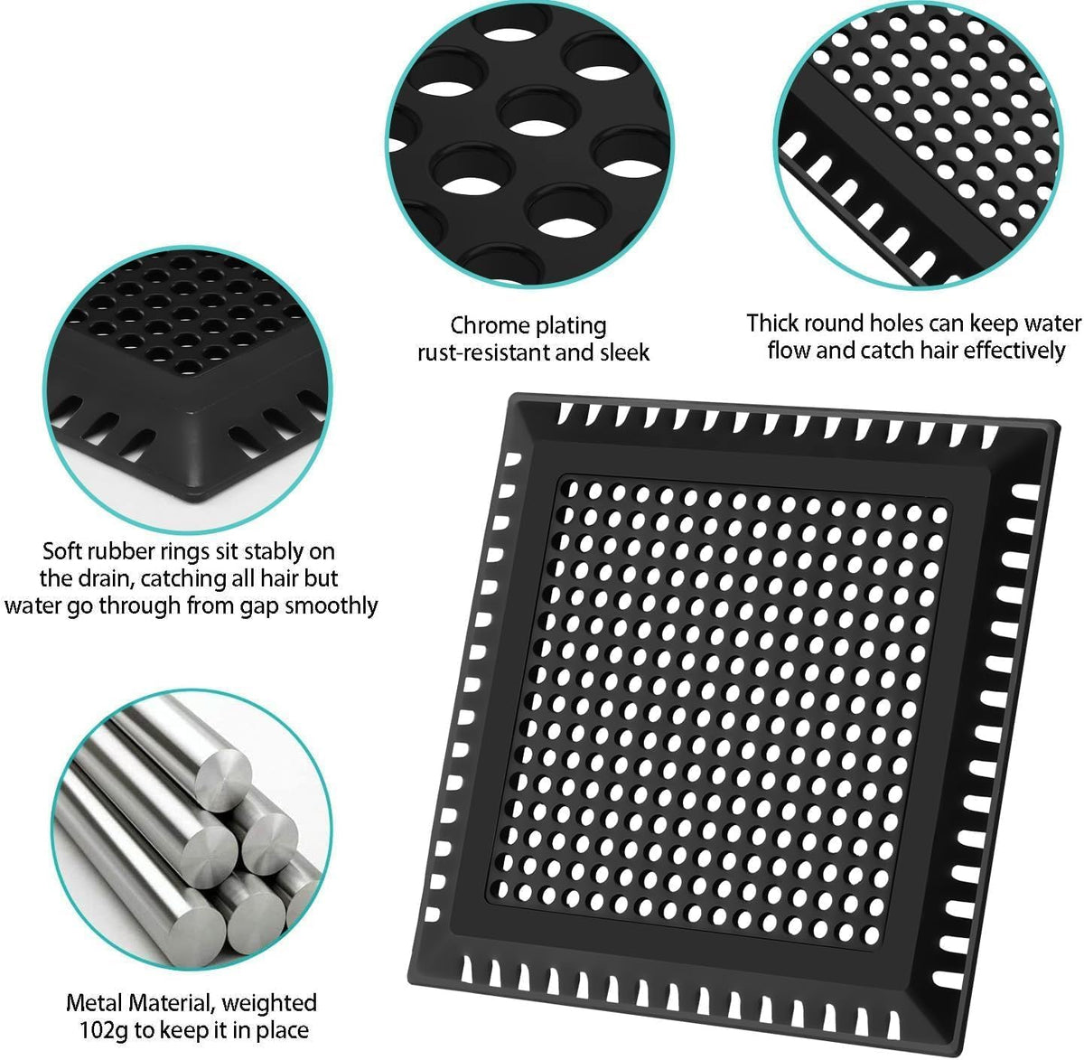 Aojuxix Shower Drain Hair Catcher/Drain Protector/Shower Drain Cover
