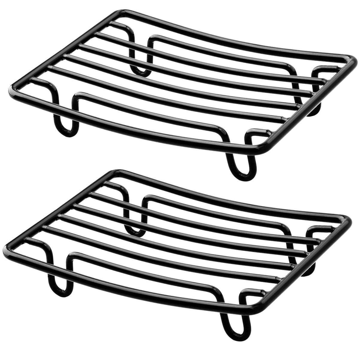 Bar Soap Dish Holder for Shower Bathroom Stainless Steel Rust Proof Self Draining, Chrome-2 Pack